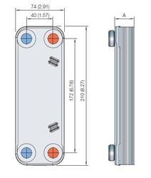 ALFA LAVAL CBH16 serisi 10 kw'lık Kaynaklı Yerden Isıtma Eşanjörü - Thumbnail