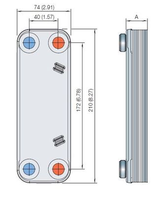 ALFA LAVAL CBH16 serisi 10 kw'lık Kaynaklı Yerden Isıtma Eşanjörü