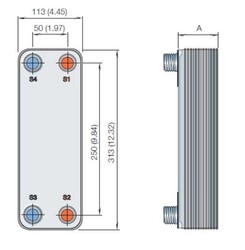 ALFA LAVAL CBH30 serisi 30 kw'lık Kaynaklı Yerden Isıtma Eşanjörü - Thumbnail