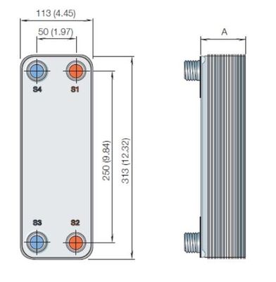 ALFA LAVAL CBH30 serisi 30 kw'lık Kaynaklı Yerden Isıtma Eşanjörü