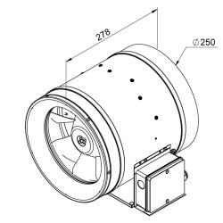 ATC ETALINE 250 E2 01 Yuvarlak Kanal Fanı 1750 m3/h - Thumbnail