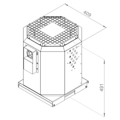 ATC KRF-S 250 E2 20 Dikey Atışlı Çatı Fanı