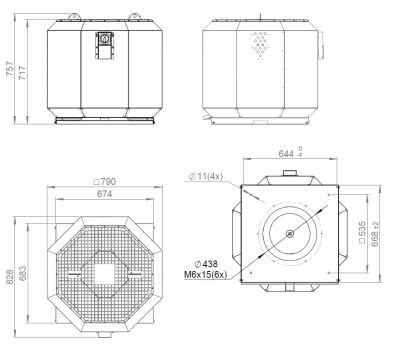 ATC KRF-S 450 E4 20 Dikey Atışlı Çatı Fanı