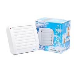 Elicent Eco Line 120’lik Otomatik Panjurlu Banyo Havalandırma Fanı Tuvalet Aspiratörü 170 m3-h - Thumbnail
