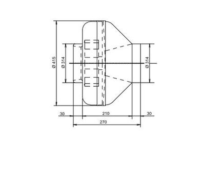 FANTİLATÖR RK 315 Ex.Stb. Kanal Tipi Exproof Fan