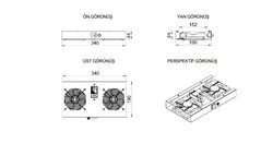 Günko 2’li Fan, Analog Termostat + On/Off Switch Duvar Tipi Fan Ünitesi - Thumbnail