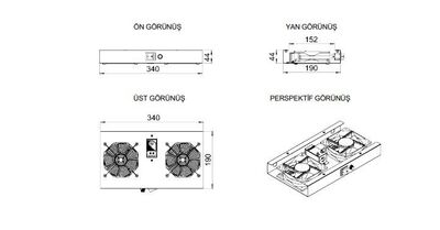 Günko 2’li Fan, Analog Termostat + On/Off Switch Duvar Tipi Fan Ünitesi