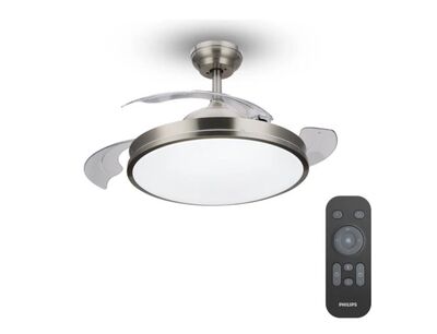 Philips Atlas Tavan Vantilatörü Açılır/Kapanır Kanatlı, Kumandalı, Sarı/Beyaz Işık
