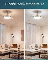 Philips Atlas Tavan Vantilatörü Açılır/Kapanır Kanatlı, Kumandalı, Sarı/Beyaz Işık - Thumbnail